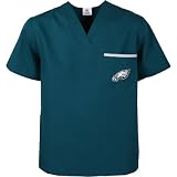 Scrub Dudz Philadelphia Eagles Solid Print Scrub Top XX Large