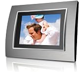 Coby DP847-128 8.4-Inch Metallic Digital Photo Frame with MP3 Player (Sliver)