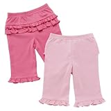 Gerber Two Pack Ruffle Pant, Pink Ruffles Girl