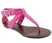 LEATHERETTE T-STRAP BUCKLE SANDAL