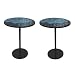 Pedestal Tables - Set of 2 (Black Damask)