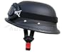 Motorradhelm Stahlhelm & Oldtimer Brille Schwarz matt Gr��e: (L 59/60cm)