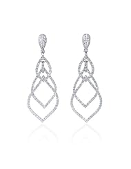 Diamond 18k White Gold Dangle Earrings