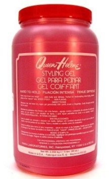 Queen Helene Gel 5 Lb. Stylng Hard to Hold (Pink) (2-Pack) with Free Nail File