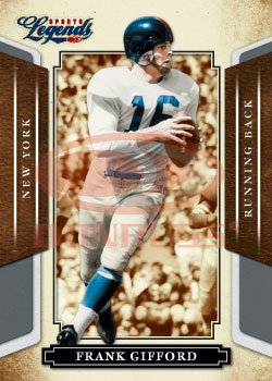 2008 Donruss Americana Sports Legends (Entertainment) Card # 36 Frank Gifford - New York Giants - Football Card - Trading Card Shipped In Protective Screwdown Display Case!