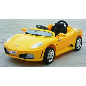Battery Powered Ferrari F430 Spyder Style Ride on Car with Remote - Black