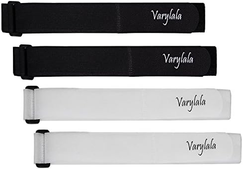 4 Pcs (40"x1-1/2") Versatile Hook and Loop Cable Ties Securing Straps Tie downs Fastening Stabilizer Straps (Black and White)