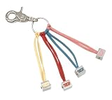 Golddigga Multicolored Suede Ladies Four Strand Keyring