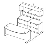 Modular Office Furniture Set 11 - Quantum Modern Cherry Collection - Bush O ....