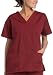 Dickies Women's Everyday Scrubs (EDS) V-Neck 2 Pocket Top,Wine,Medium