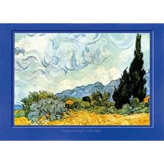 Artoz Kunstkarte van Gogh: Zypressen, Format B6, ein Set besteht aus Einlegeblatt, Kuvert und Karte - verpackt zu 6 Sets - Preis f�r 6 Sets