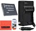 DMW-BCL7 Battery & Battery Charger for Panasonic Lumix DMC-SZ3 DMC-XS1 DMC-FH10 DMC-F5 Digital Camera + LCD Screen Protectors + Cleaning Cloth