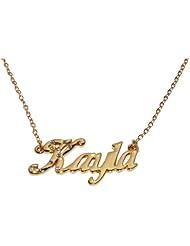 Name Necklaces Kayla - Personalized Necklace Gold Plated 18K, Belcher Chain, 2mm Thick