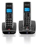Bt Synergy 5500 Dect Twin Cordless Phone With Answer Machine Black Silver
