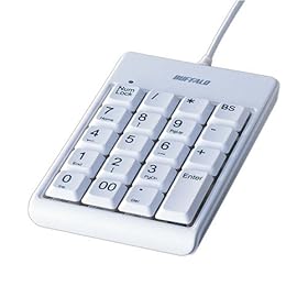 【クリックで詳細表示】BUFFALO スタンダードテンキーボード USB接続 ホワイト BTKU01WHA