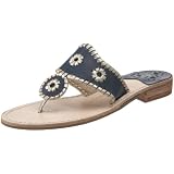 Jack Rogers Womens Palm Beach Platinum Flat Th