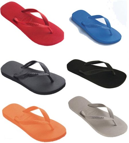 Havaianas Top Flip Flop Unisex Sandal in Black, Red, Blue, Orange, Graphite and Ice Colors