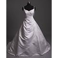 Hochzeits-shop-hamburg WD0908 Brautkleid mit spagettitr�ger bestickt, Schn�rung u. Schleppe
