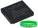 Young Micro DMW-BCF10 940mAh Li-Ion Battery for Panasonic Lumix DMC-TS2S Digital Camera Silver