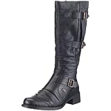 Rieker Z7373-00 Elvira, Damen Stiefel, Schwarz (schwarz/schwarz 00), EU 38