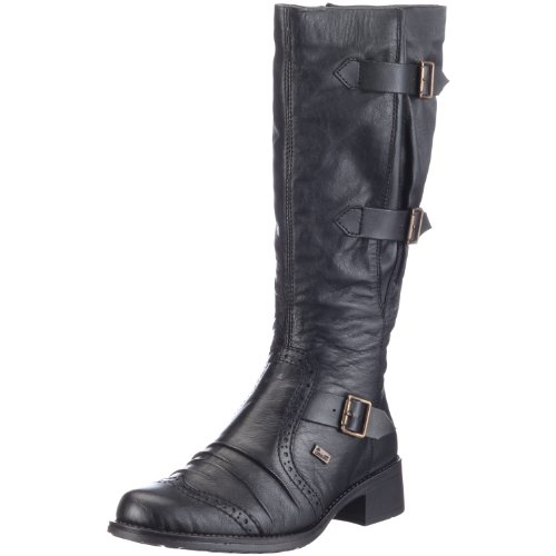 Rieker Z7373-00 Elvira, Damen Stiefel, Schwarz (schwarz/schwarz 00), EU 38
