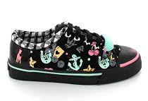 Babycham Basic lace Rockabilly Collar Plimsoles size 3UK/36EUR