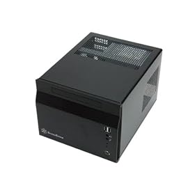 SILVERSTONE SG06B Aluminum/SECC SFX 300 W with 80 PLUS certification Power Supply Mini-ITX Desktop Computer Case (Black)