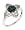14K White Gold Black and White Diamond Ring, 0.50 CTW (Size: 6)