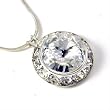 Clear Swarovski 20mm Round Crystal Necklace