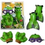 Teenage Mutant Ninja Turtles Swim Gear with Mask, Goggles, Flippers, Squirting Glove