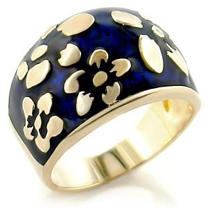 Size 7 Flower Montana Epoxy Brass Gold Plated 