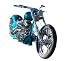 Wallmonkeys Peel and Stick Wall Decals - Custom Built Motorbike with Clipping Path - Removable Graph