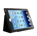 NEU! KOLAY® iPad 3 Hülle - Leder Etui in Schwarz, Premium iPad 3 Case + Displayschutzfolie mit Anleitung für Das Neue Apple iPad 3.Generation 2012
