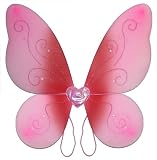 Pink Swirl Glitter Nylon Butterfly Dress Up Fairy Wings baby princess wedding dress-up apparel