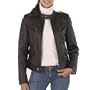 Cruzer Women's Quilted Lambskin Leather Motorcycle Jacket - Black S