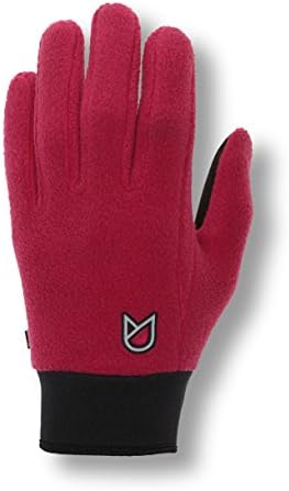 Underhanded Women's Duo Glove (Winter Fleece, Touchscreen-compatible, Slip-on Cuffs) ... (Small, Raspberry)
