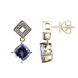14K Exquisite Tanzanite and Diamond Earring (NEW ARRIVAL)