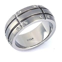 Centurion Brushed Finish Titanium Ring