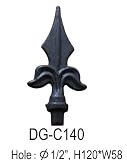 GudCraft Fence Gate Cast Iron Decor Finial Assortment Decor