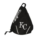 Kansas City Royals MLB Baseball Team Sling Shoulder Sports Bag / Athletic Backpack - Black (Size: one size)