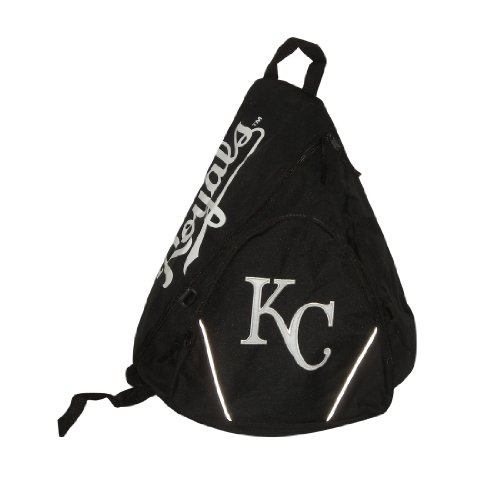 Kansas City Royals MLB Baseball Team Sling Shoulder Sports Bag / Athletic Backpack - Black (Size: one size)