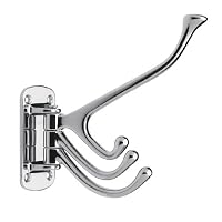 Liberty Hardware B45007J-CHR-C7 Hinged Triple Pronged Hook, Chrome