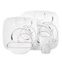 Corelle Square Round Splendor, Square, 16-Piece