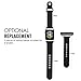 MoKo Band Compatible with Apple Watch, Soft Silicone Replacement Sports Band Fit iWatch 42mm 2017 series 3/2 / 1, BLACK (Not fit 38mm Versions)