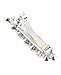 Women's Rhinestone Metal Hair Barrette Clip Hair Pin Antique Silver IMB2144