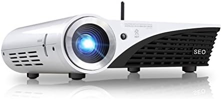 SEO Win10 DLP Home Theater 3D Projector Mini Portable Windows10 Wifi Intel Processor Quad Core 32G ROM 2d Convert to 3d Bluray 3d VGA 3usb Hdmi Double Bluetooth4.0 LED Lamp Z6 White