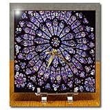 Notre Dame Cathedral Stained Glass - 6x6 Desk Clock