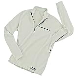 TAIGA Men's Polartec Microfleece SPORT Long-sleeved Zip Sports Shirt, Light Grey, MADE IN CANADA