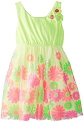 Girls Cotton/Polyester Lace Sequined Embroidered Empire   Waistline Floral Print Plaid Print  Dress