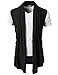 H2H Men's Shawl Collar Sleeveless Cardigan with No Button CHARCOAL US S/Asia M (KMOCASL01)